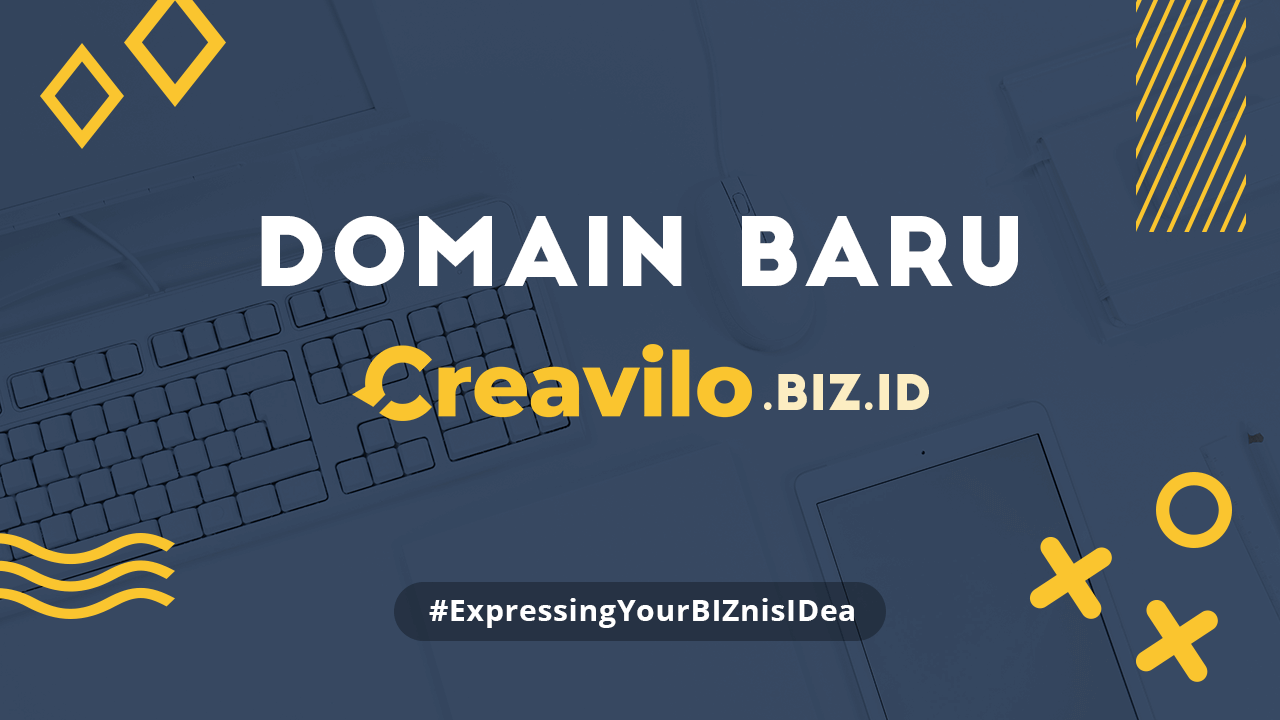 Kini Creavilo menggunakan domain CREAVILO.BIZ.ID
